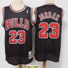 men's & youth Basketball Bulls Uniform #23 Michael Jordan Jersey Black Red Pinstripe Classics Shirts