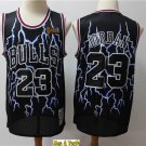 men's & youth Basketball Bulls Uniform #23 Michael Jordan Jersey Black Classics Lightning Shirts