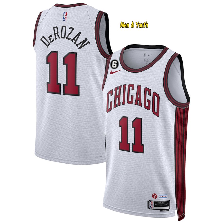 men's & youth Basketball Uniform 11 DeMar DeRozan Jerseys 2023 White