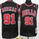 men's & youth Basketball Uniform #91 Dennis Rodman Jersey Throwback Black Retro Classics Shirts