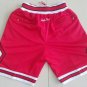 men's Chicago Bulls Shorts Just Don Red Retro Style Mesh Zipper Pocket Basketball adults Pants