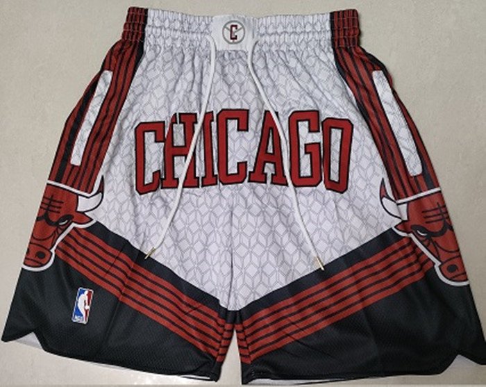 men's Chicago Bulls Shorts 2023 White City Edition Mesh Zipper Pocket ...