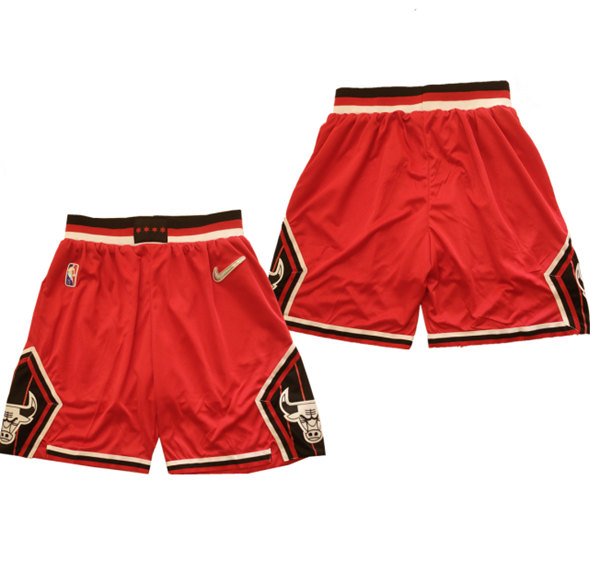 men's Chicago Bulls Shorts 75th Diamond 2022 Red City Edition Mesh Basketball Game adults Pants