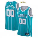 men's & youth Basketball Hornets Uniform #00 Custom name number Jerseys 2023 Teal Icon Shirts