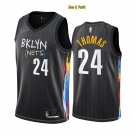 men's & youth Basketball Team Uniform #24 Cam Thomas Jerseys 2021 City Edition Black Shirts