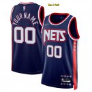 men's & youth Basketball Nets Uniform #00 Custom Jerseys 75th Diamond 2022 Navy City Shirts