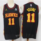 men's & youth Basketball Team Uniform #11 Trae Young Jerseys 2021 Black Statement Edition Shirts