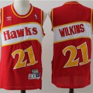 men's & youth Basketball Retro Uniform #21 Dominique Wilkins Jerseys Throwback Red Classics Shirts