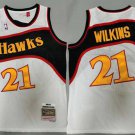 men's & youth Basketball Retro Uniform #21 Dominique Wilkins Jerseys Throwback White Classics Shirts