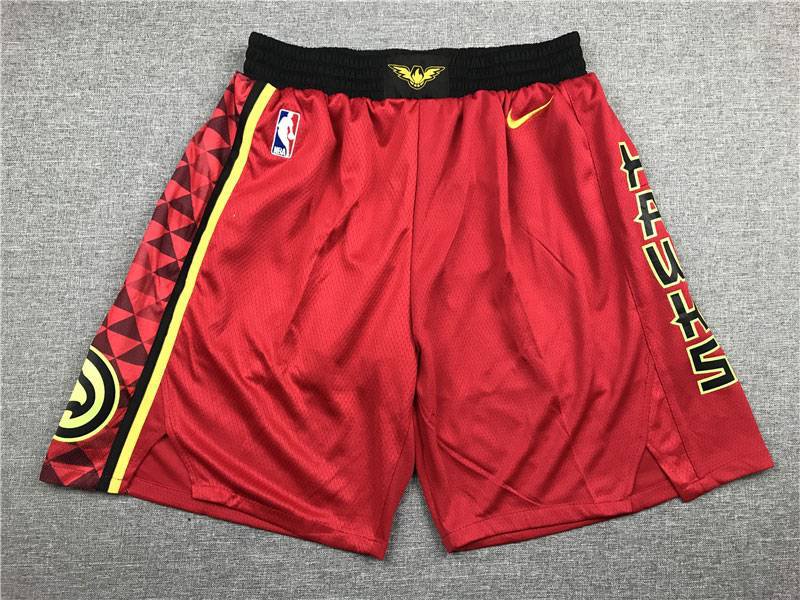 men's Atlanta Hawks Shorts 2019 Statement Red Edition Mesh Basketball Game adults Pants