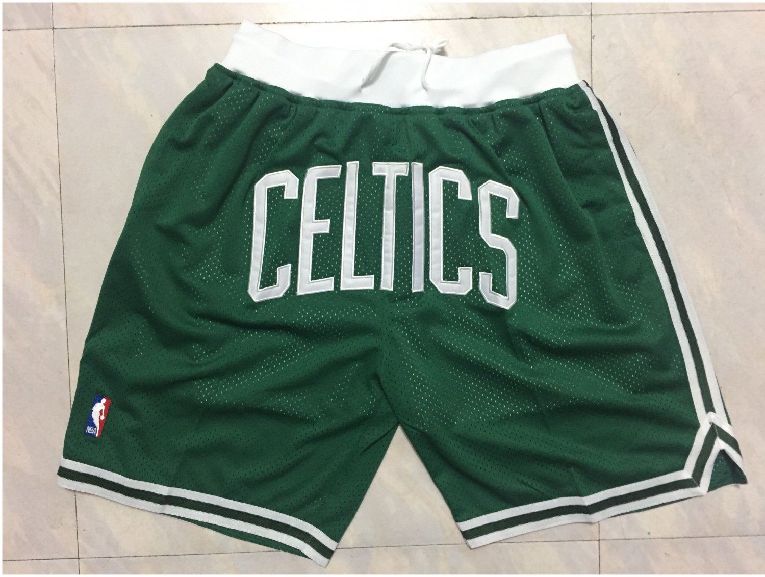 men's Boston Celtics Shorts Just Don Green Retro Style Mesh Zipper Pocket Basketball adults Pants