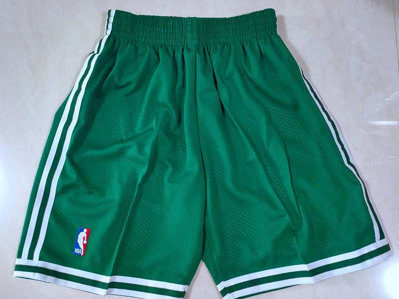 men's Boston Celtics Shorts Throwback Green M&N Retro Mesh Classics Basketball Game adults Pants