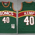 men's & youth Basketball Retro Uniform #40 Shawn Kemp Jerseys Reload 2.0 Green M&N Classics Shirts