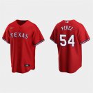 men's & youth Baseball Rangers Uniform #54 Martin Perez Jerseys Red Alternate Cool Team Game Shirts