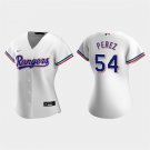 women's Baseball Rangers Uniform #54 Martin Perez Jerseys White Home Team Game Player ladys Shirts