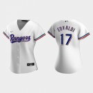 women's Baseball Rangers Uniform #17 Nathan Eovaldi Jerseys White Home Team Game Player ladys Shirts