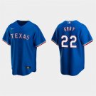 men's & youth Baseball Rangers Uniform #22 Jon Gray Jerseys Royal Alternate Cool Team Game Shirts