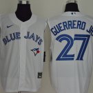 men's & youth Baseball Blue Jays Uniform #27 Vladimir Guerrero Jr. Jerseys White Sleeveless Shirts