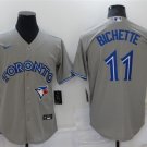 men's & youth Baseball Blue Jays Uniform #11 Bo Bichette Jerseys Gray Road Cool Team Game Shirts