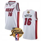 men's & youth Basketball Heat Uniform #16 Caleb Martin Jersey White Association 2023 Finals Shirts