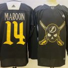 Patrick Maroon Lightning 2022 Pirate-themed Warmup Black Gasparilla  inspired Jersey 14 Jersey - Bluefink