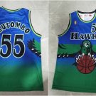 men's & youth Basketball Nuggets Uniform #55 Dikembe Mutombo Jerseys Green Throwback Classic Shirts