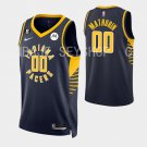 men's & youth Basketball Pacers Uniform #00 Bennedict Mathurin Jerseys 2023 Navy Icon Edition Shirts