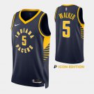 men's & youth Basketball Pacers Uniform #5 Jarace Walker Jerseys 2023 Navy Icon Edition Shirts