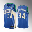 men's & youth Basketball Bucks Uniform #34 Giannis Antetokounmpo Jerseys 23/24 Blue City Shirts