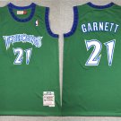men's & youth Basketball Timberwolves Uniform #21 Kevin Garnett Jerseys Green Retro Classics Shirts