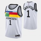 men's & youth Basketball Timberwolves Uniform #1 Kyle Anderson Jerseys 2023 White City Shirts