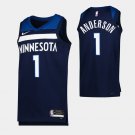 men's & youth Basketball Timberwolves Uniform #1 Kyle Anderson Jerseys 2023 Navy Icon Shirts