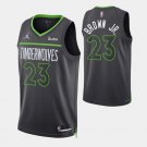 men's & youth Basketball Timberwolves Uniform #23 Troy Brown Jr. Jerseys 2023 Gray Statement Shirts