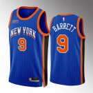 men's & youth Basketball Knicks Uniform #9 RJ Barrett Jerseys 23/24 Blue City Edition Shirts