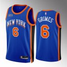 men's & youth Basketball Knicks Uniform #6 Quentin Grimes Jerseys 23/24 Blue City Edition Shirts