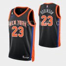 men's & youth Basketball Knicks Uniform #23 Mitchell Robinson Jerseys 2022-23 Black City Shirts