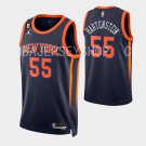 men's & youth Basketball Knicks Uniform #55 Isaiah Hartenstein Jerseys 2023 Navy Statement Shirts