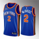 men's & youth Basketball Knicks Uniform #2 Miles McBride Jerseys 23/24 Blue City Edition Shirts