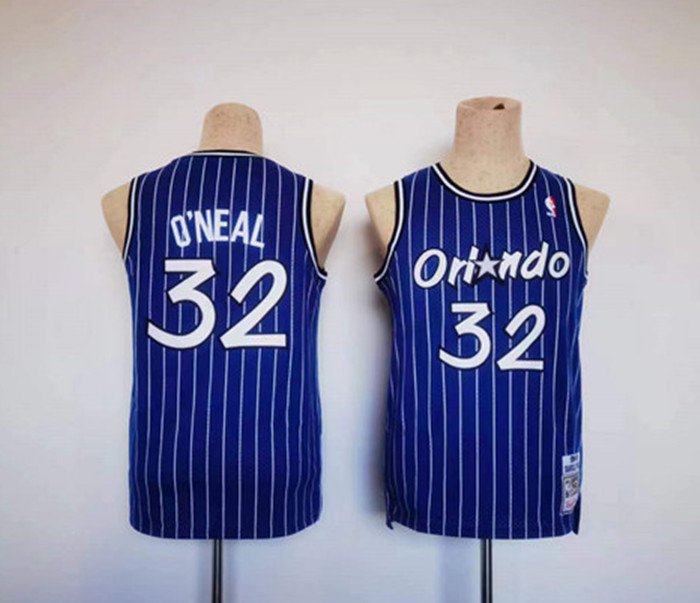 youth Basketball Magic Uniform #32 Shaquille O'Neal Jerseys Throwback ...