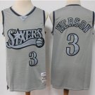 men's & youth Basketball 76ers Uniform #3 Allen Iverson Jerseys Metal Gray Classics Shirts