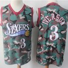 men's & youth Basketball 76ers Uniform #3 Allen Iverson Jerseys Camo Classics Shirts