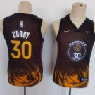 youth Basketball 76ers Uniform #30 Stephen Curry Jerseys 22-23 Black City Edition kids Shirts
