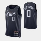 men's & youth Basketball Clippers Uniform #0 Russell Westbrook Jerseys 23/24 Navy City Shirts