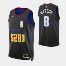 men's & youth Basketball Nuggets Uniform #8 Peyton Watson Jerseys Black 23/24 City 5280 Shirts