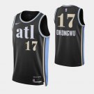 men's & youth Basketball Hawks Uniform #17 Onyeka Okongwu Jerseys 23/24 Black City Edition Shirts