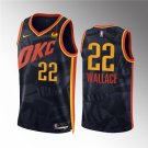 men's & youth Basketball Thunder Uniform #22 Cason Wallace Jerseys 23/24 Black City Edition Shirts