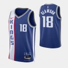men's & youth Basketball Kings Uniform #18 Jalen Slawson Jerseys Blue 2023/24 City Edition Shirts