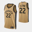 men's & youth Basketball Raptors Uniform #22 Malachi Flynn Jerseys Gold 23/24 City Edition Shirts