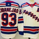 men's Ice Hockey NY Rangers Uniform #93 Mika Zibanejad Jerseys White Away Team Game Player Shirts