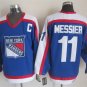 men's Ice Hockey NY Rangers Uniform #11 Mark Messier Jerseys Blue 2003 Vintage Throwback Shirts